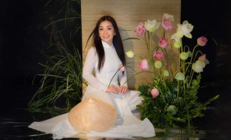 Á hậu Mai Anh lan tỏa tình yêu áo dài đến với bạn bè quốc tế