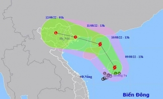 Áp thấp mạnh lên thành bão số 2, hướng về đất liền Việt Nam