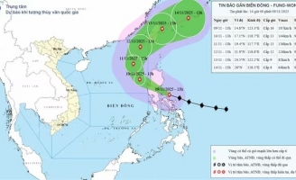 Bão Fung-Wong đã mạnh lên siêu bão, đang tiến vào Biển Đông