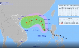 Bão số 7 cách Hoàng Sa khoảng 580km, giật cấp 12