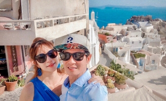 Bắt gặp vợ chồng Lý Hải - Minh Hà hạnh phúc tại trời Tây