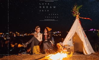 Cao Mỹ Kim hạnh phúc cùng Sơn Ngọc Minh trong bộ ảnh đón Giáng sinh