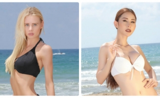 Chi Nguyễn tự tin khoe đường cong với dàn thí sinh Miss Asia World 2018