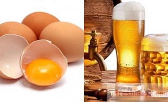 Chuẩn bị 1 bia, 1 trứng gà bạn sẽ có làn da trắng mịn hơn dùng kem trộn nhiều lần
