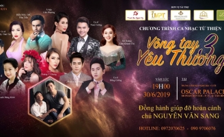 Đêm nhạc ‘Vòng Tay Yêu Thương‘ lần 3 của Hoàng Phi Kha tổ chức thu hút rất nhiều ca sĩ tham gia 