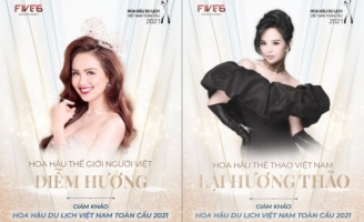 Diễm Hương - Lại Hương Thảo ngồi ghế nóng Hoa hậu Du lịch Việt Nam toàn cầu