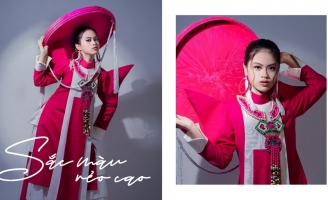 Diện áo dài cách tân, mẫu nhí Trần Linda chuyên nghiệp không kém đàn chị nào