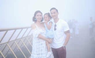 Gia đình Hà Kiều Anh cùng nhau du lịch tại Đà Nẵng