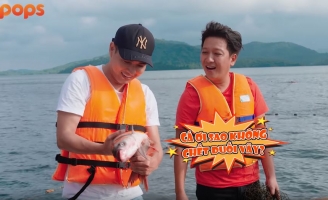 Hồ Quang Hiếu trổ tài “săn cá” cùng Trường Giang
