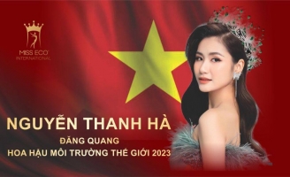 Hoa hậu 19 tuổi Nguyễn Thanh Hà xuất sắc đoạt vương miện Miss Eco International 2023