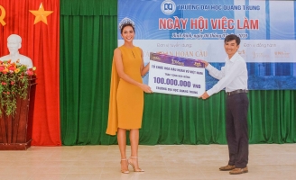 Hoa hậu H’Hen Niê trở thành đại sứ Giáo dục của trường Đại học Quang Trung