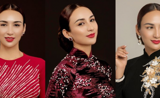 Hoa hậu Ngọc Diễm thướt tha với tà áo dài, trẻ trung như 'gái đôi mươi'