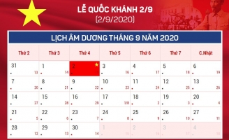 Lịch nghỉ lễ Quốc khánh 2/9 năm nay