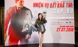 Lý Nhã Kỳ đẹp không góc chết dự ra mắt phim của Tom Cruise