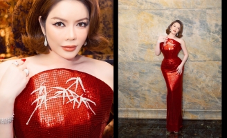 Lý Nhã Kỳ nổi bật với trang sức kim cương 2 tỷ xem show Đỗ Long