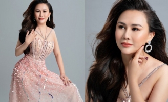 Lý Thị Ngân gợi cảm trong trang phục của NTK Tommy Nguyễn