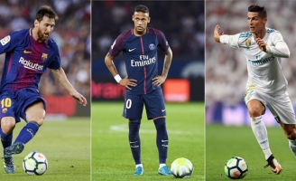Messi, Ronaldo, Neymar cạnh tranh danh hiệu Cầu thủ xuất sắc nhất thế giới