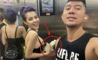 Ngân 98 xuất hiện tại đồn công an với gương mặt hốc hác